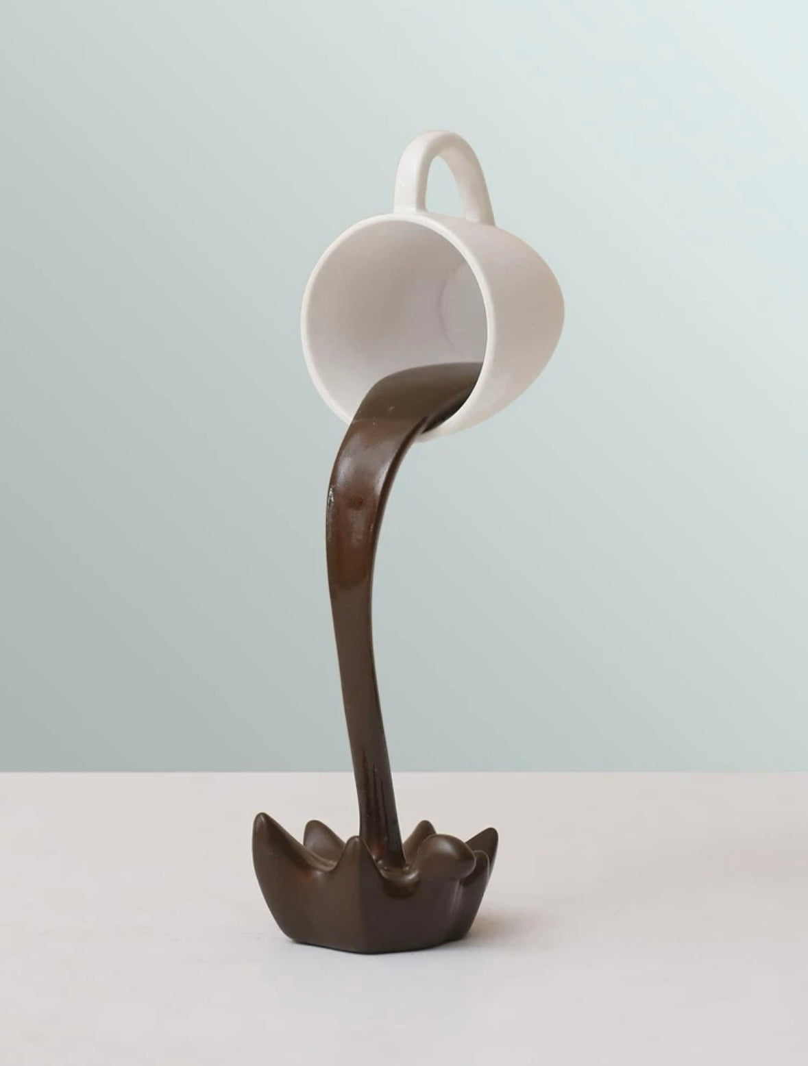 Coffee Pouring Dangling Cup Art Decoration