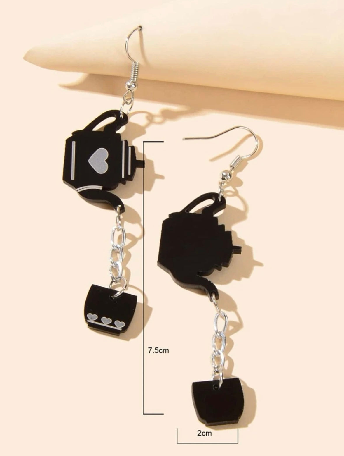 Coffee inspired earrings