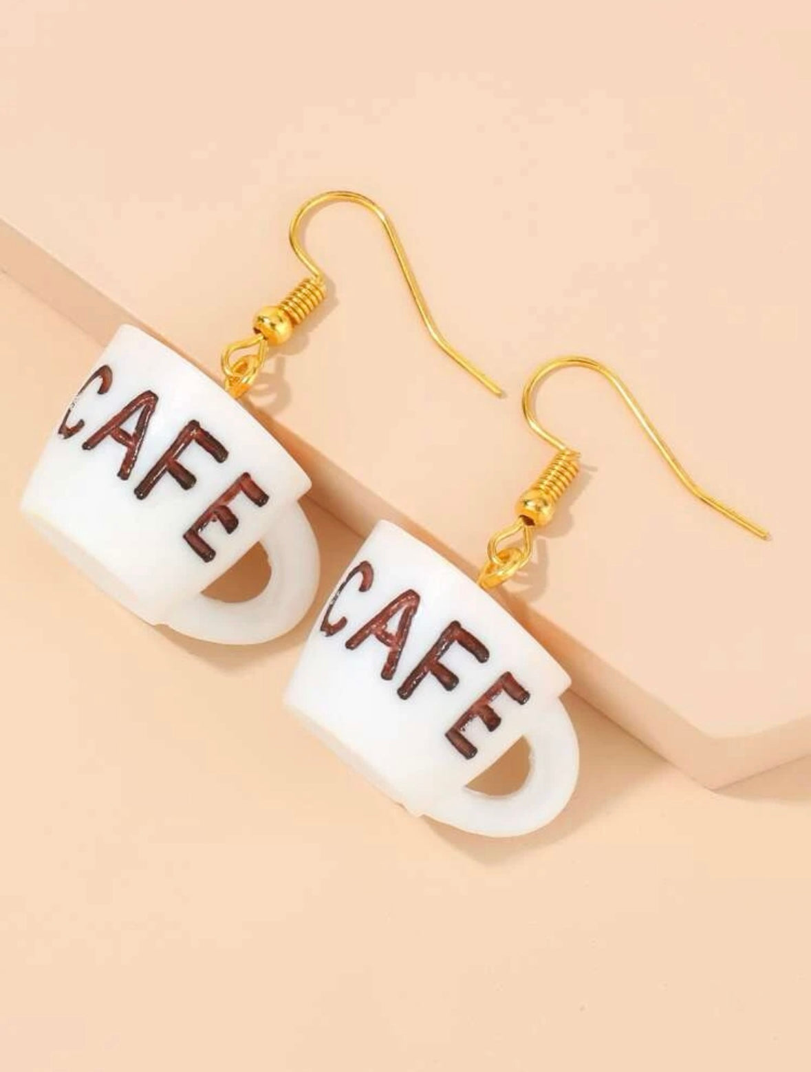 Coffee inspired earrings