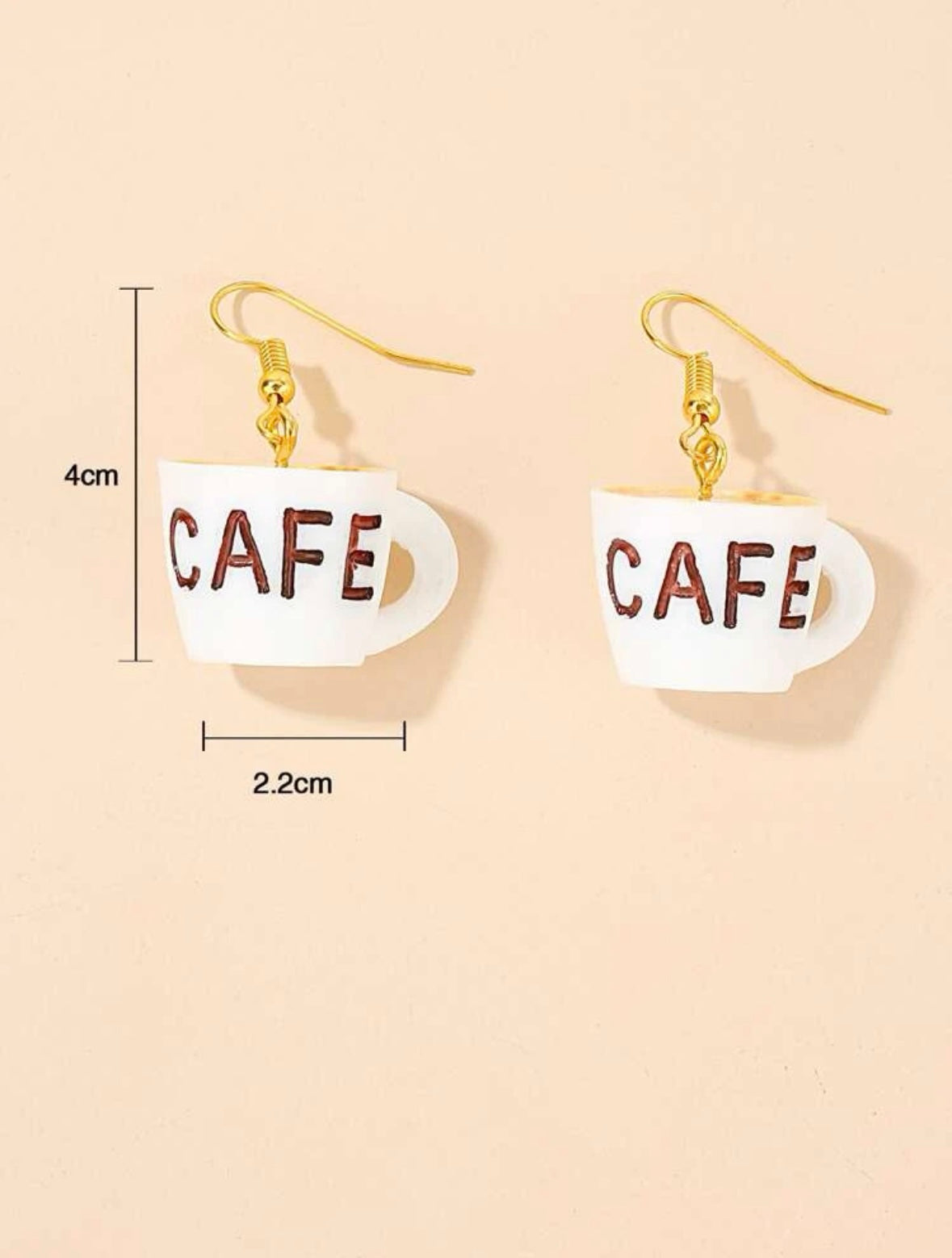 Coffee inspired earrings