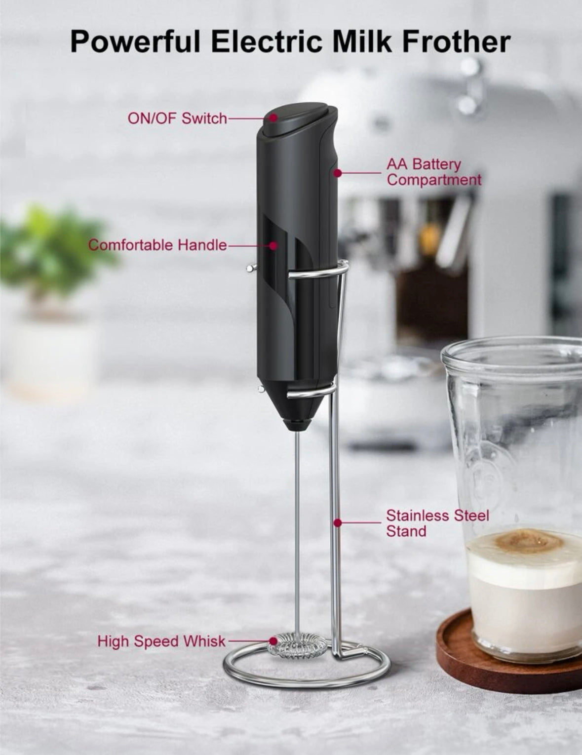 Electric Milk Frother – Hayloga Coffee